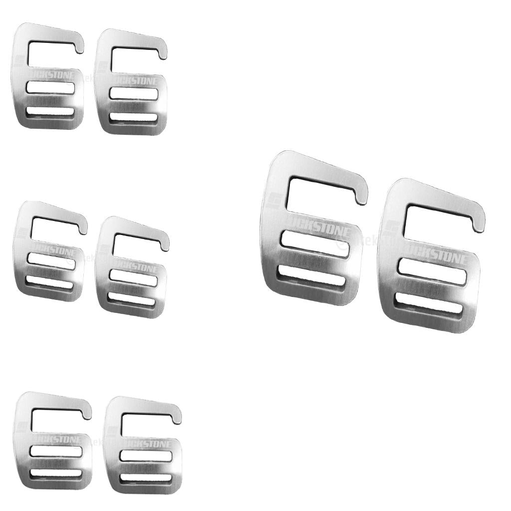 8 Pieces 1 inch G Hook Webbing Buckle for Backpack Strap Webbing 25mm Silver