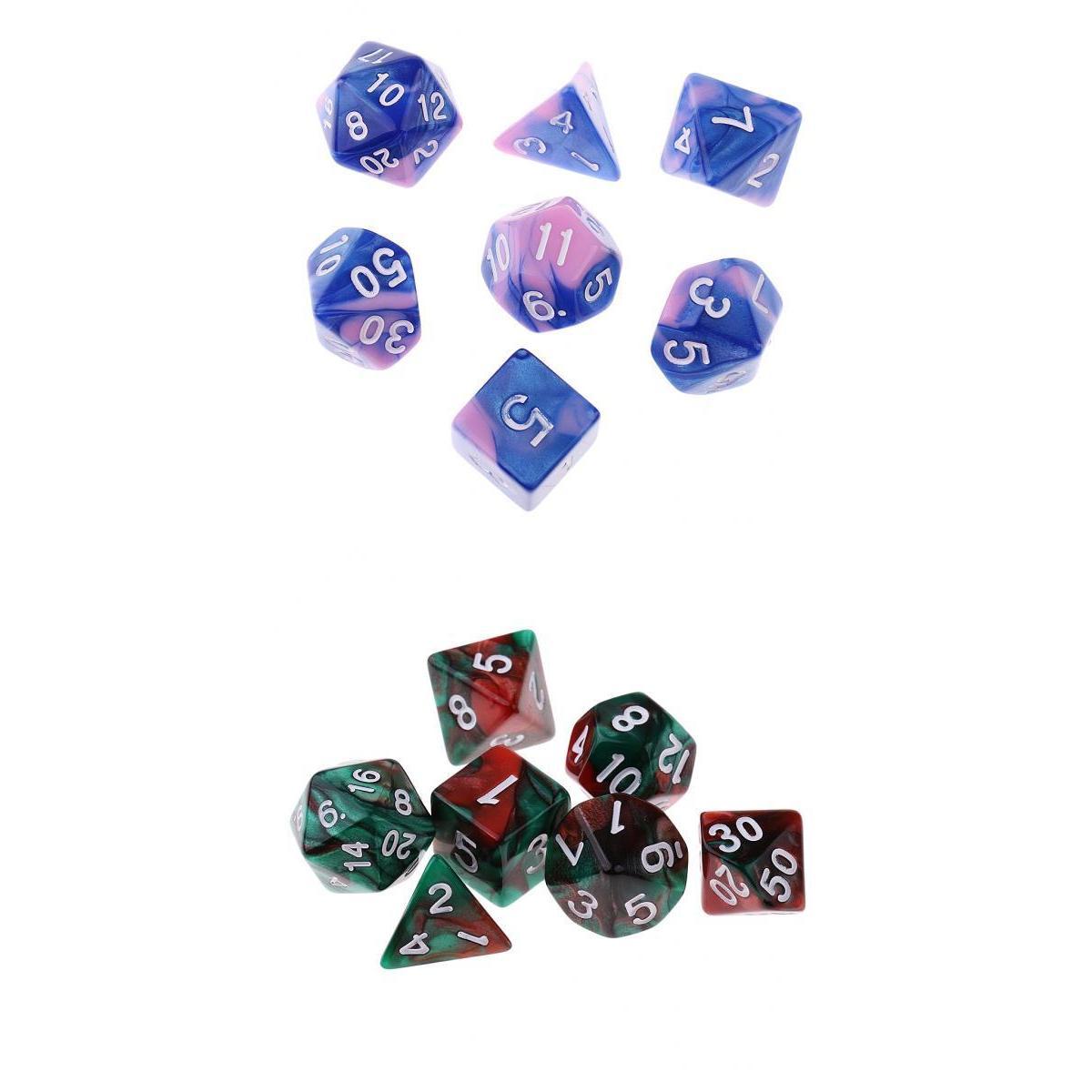 14 Pieces Polyhedral Dice for Dungeons and Dragons Dice Table Games