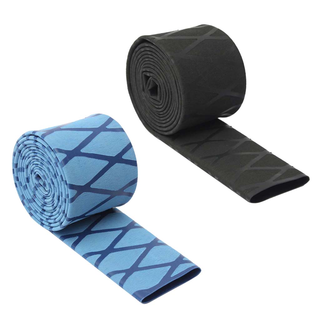 2Pcs Non-Slip Heat Shrink Tube Grip Fishing Rod Racket Handle Sleeves,2Color
