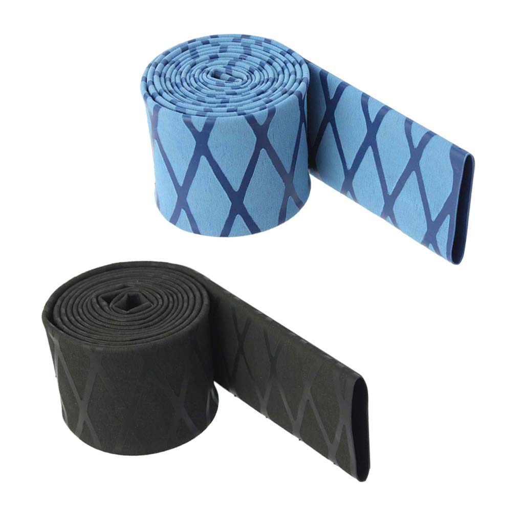 2Pcs Non-Slip Heat Shrink Tube Grip Fishing Rod Racket Handle Sleeves,2Color