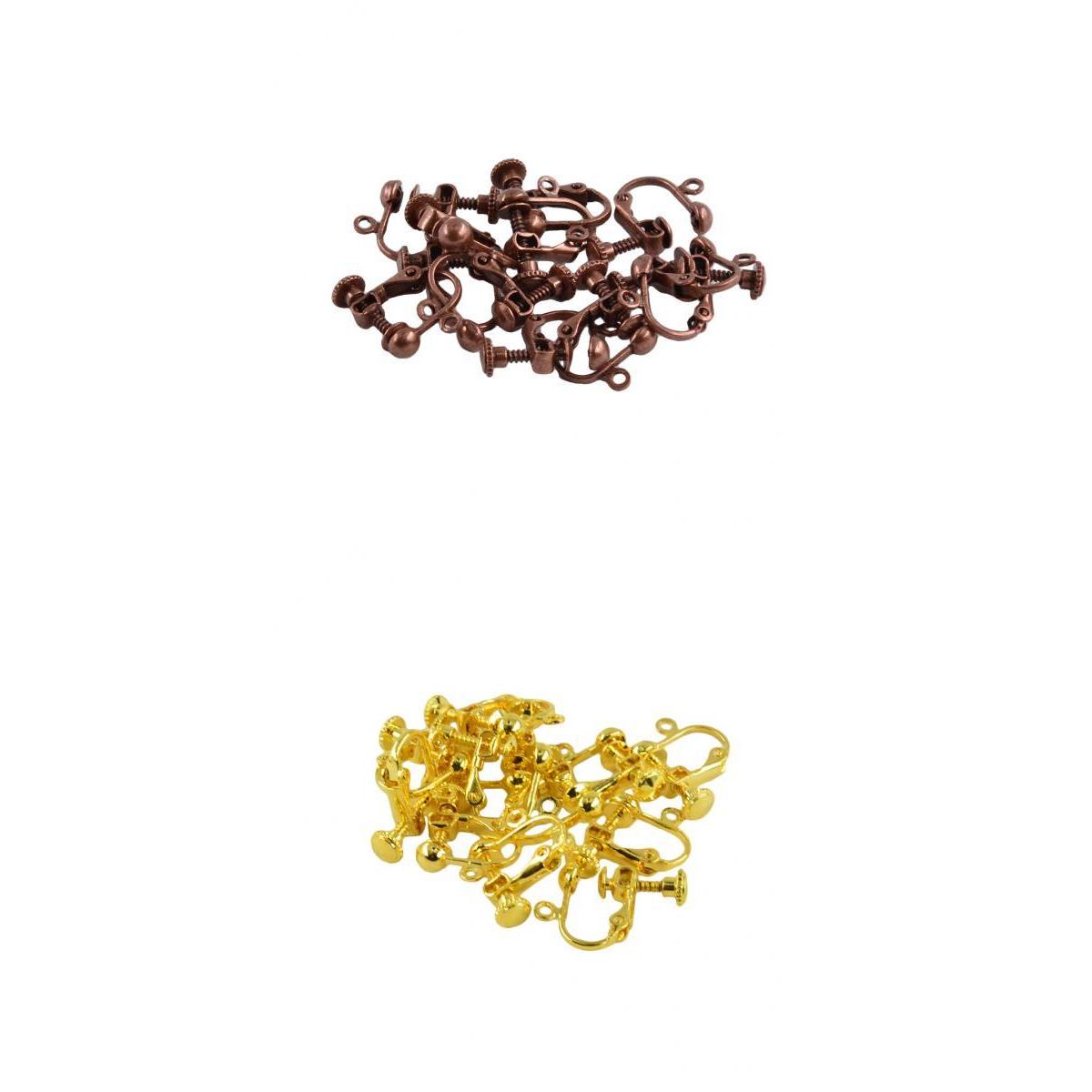 24 Pieces Screwback Leverback Earclip Clip on Ear Wires Earring Findings DIY
