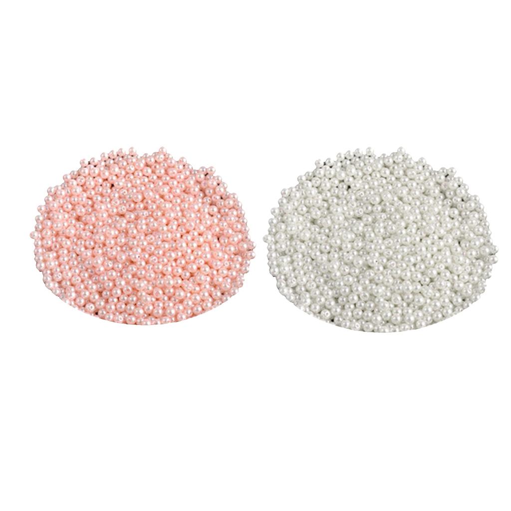 1000 Pieces Mixed 6mm Round Imitation Pearl Spacer Beads DIY Jewelry Crafts