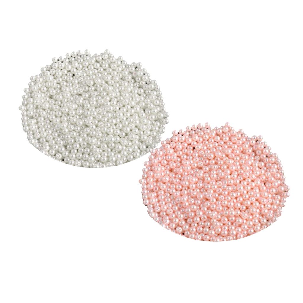 1000 Pieces Mixed 6mm Round Imitation Pearl Spacer Beads DIY Jewelry Crafts