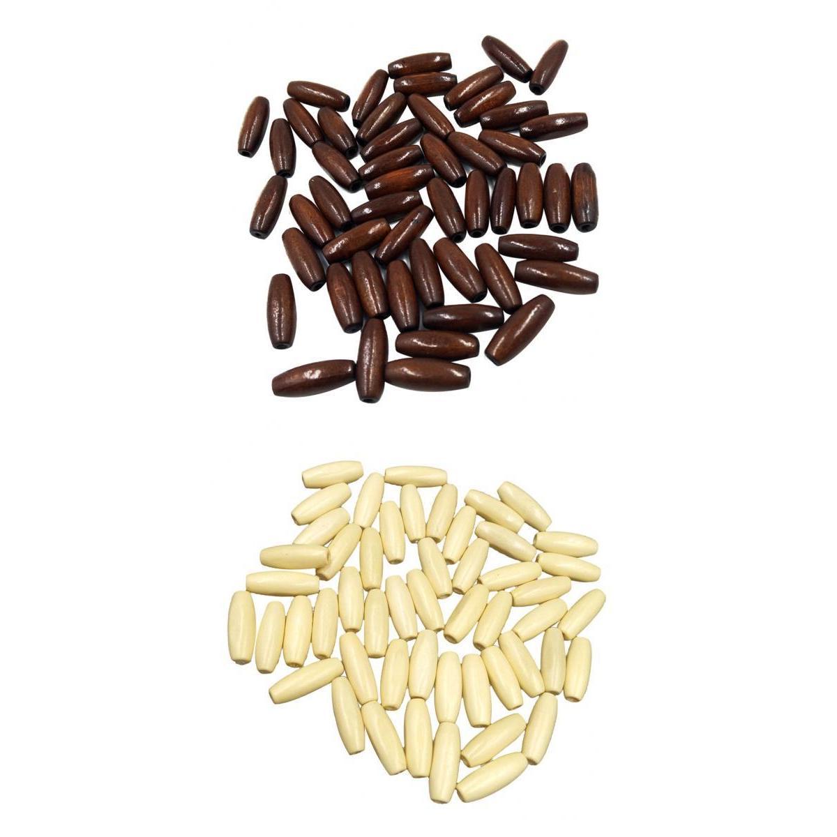 100 Pieces Marquise Shapes Wooden Charm Beads DIY Beading Jewelry Crafts