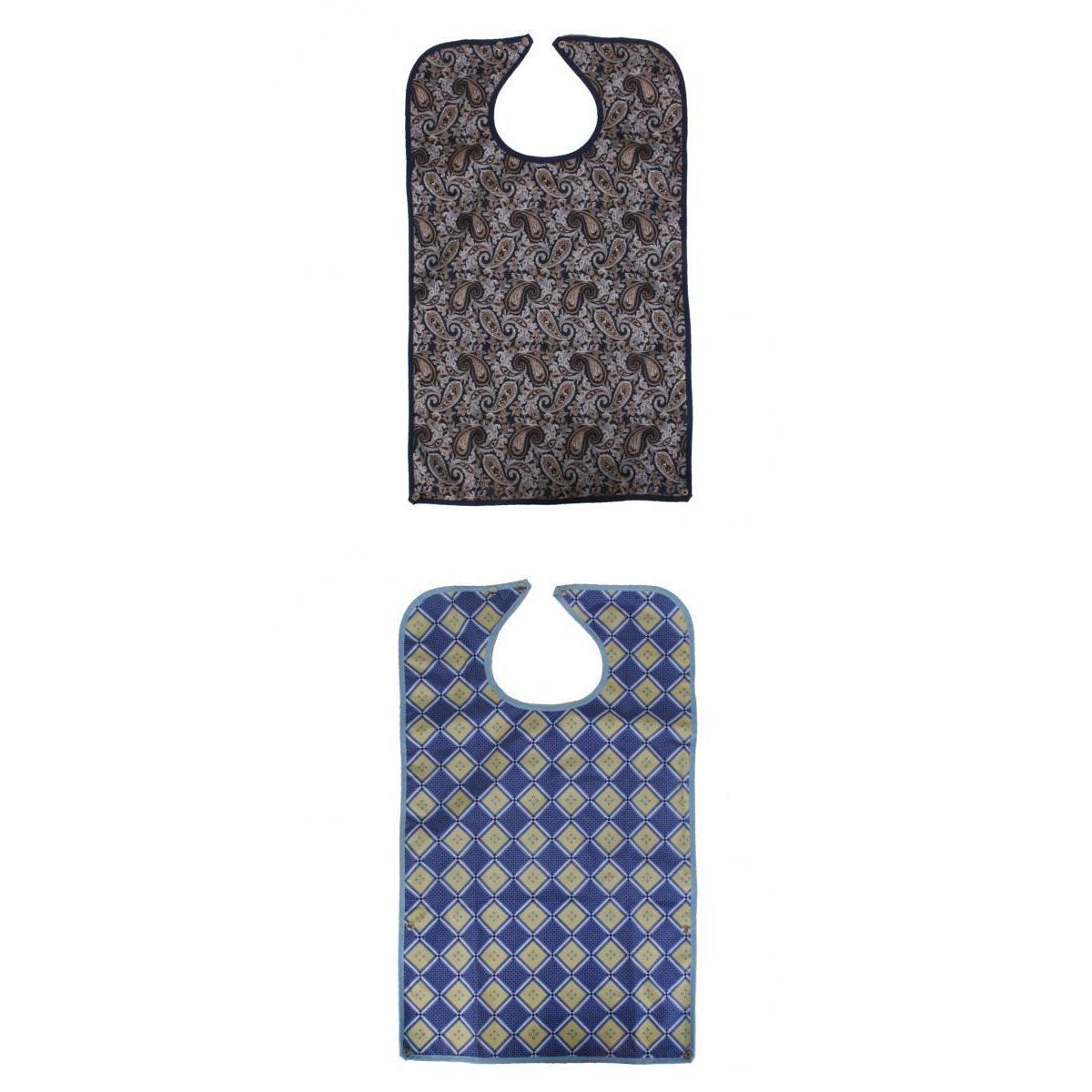 2 Pieces Waterproof Adult Mealtime Bib Protector Disability Eating Aid Apron