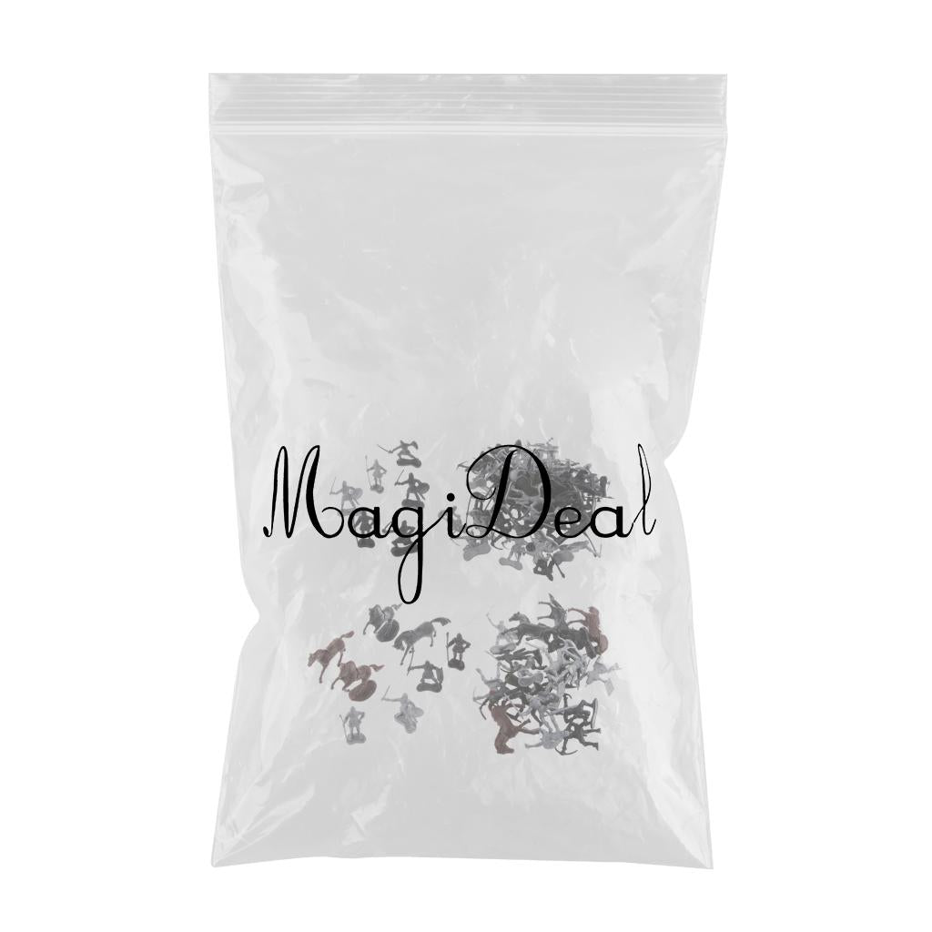 88Pieces/Lot Sliver Black Warriors Medieval Soldiers Military Figures Horse