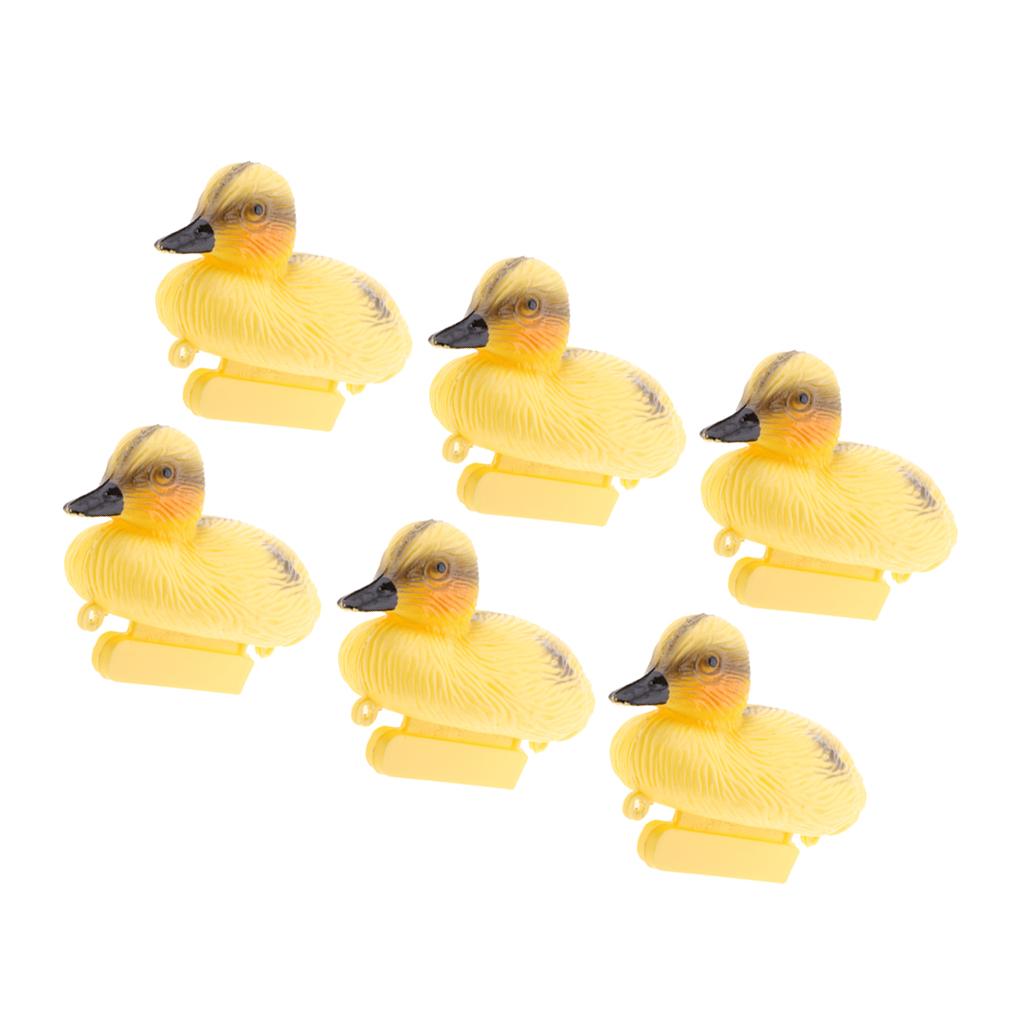 6 Pieces Baby Duckings Floating Decoy Ducks Plastic Ornament Pond Koi Fish