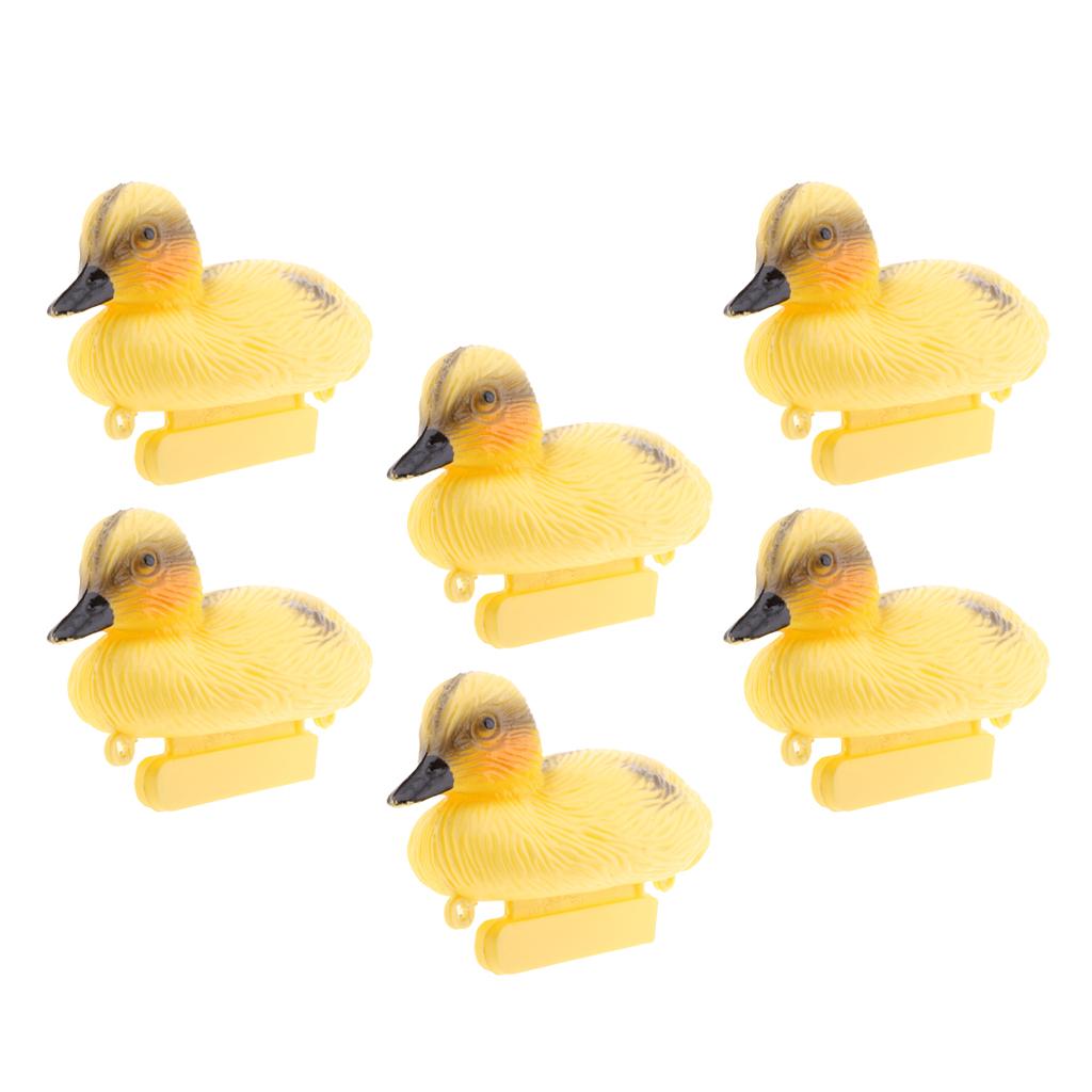 6 Pieces Baby Duckings Floating Decoy Ducks Plastic Ornament Pond Koi Fish