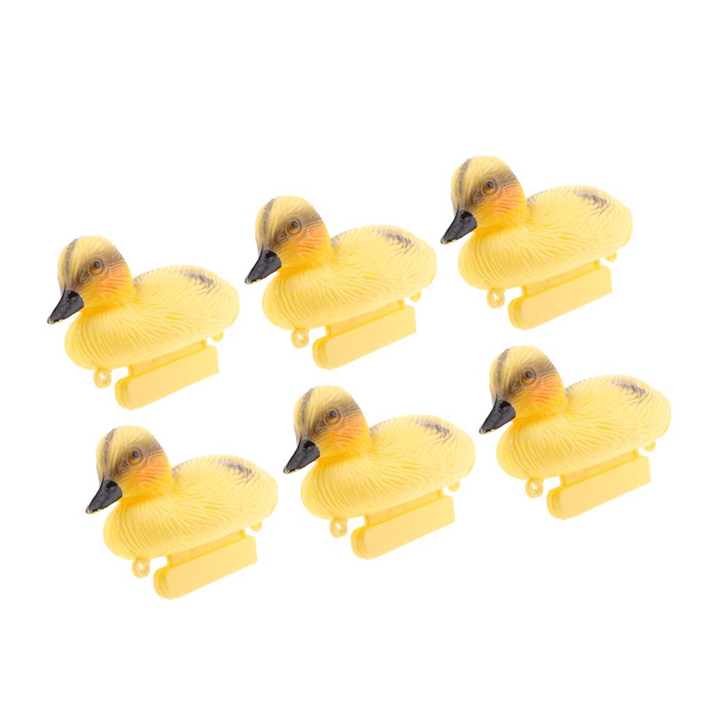 6 Pieces Baby Duckings Floating Decoy Ducks Plastic Ornament Pond Koi Fish