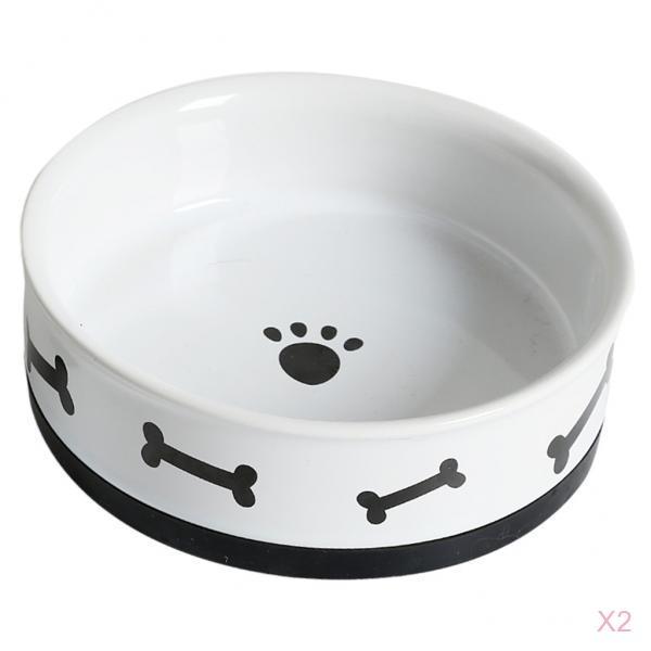2x Pet Dog Feeder Cat Water Bowl Feeding Bowl Dish Container Type 5