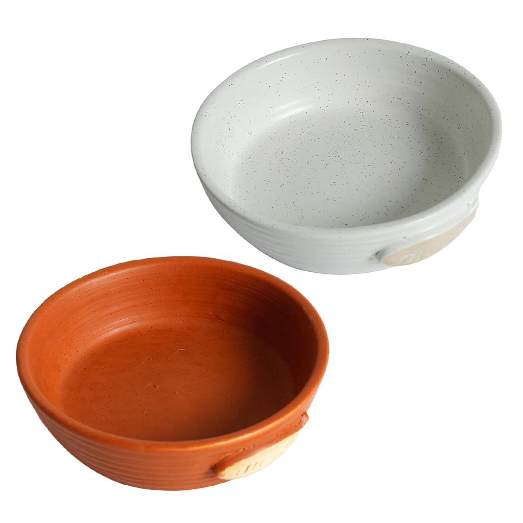 2pcs Pet Dog Food Feeder Cat Water Bowl Feeding Bowl Dish Container ##2