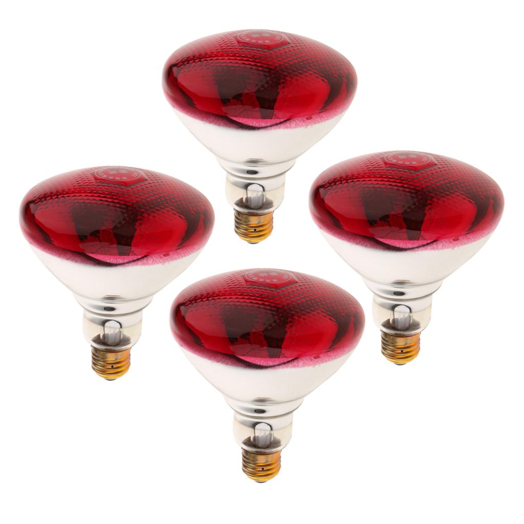 4x Heat Light Bulb Breeding Lamp Heat Emitter Infrared Heater Type 4 - 100W
