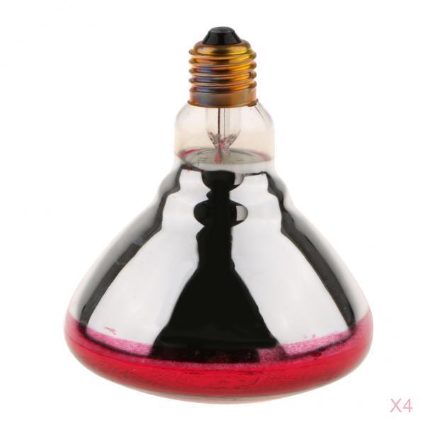 4x Heat Light Bulb Breeding Lamp Heat Emitter Infrared Heater Type 4 - 100W