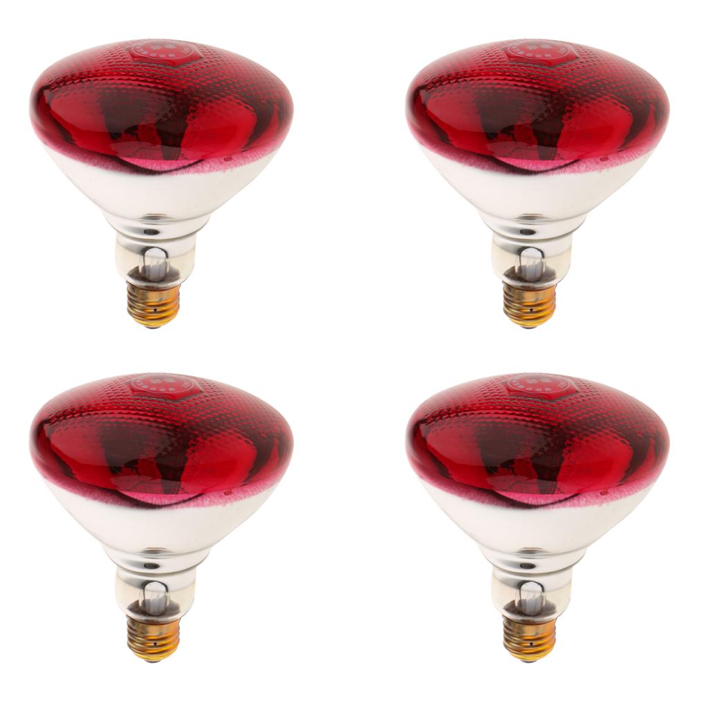 4x Heat Light Bulb Breeding Lamp Heat Emitter Infrared Heater Type 4 - 100W