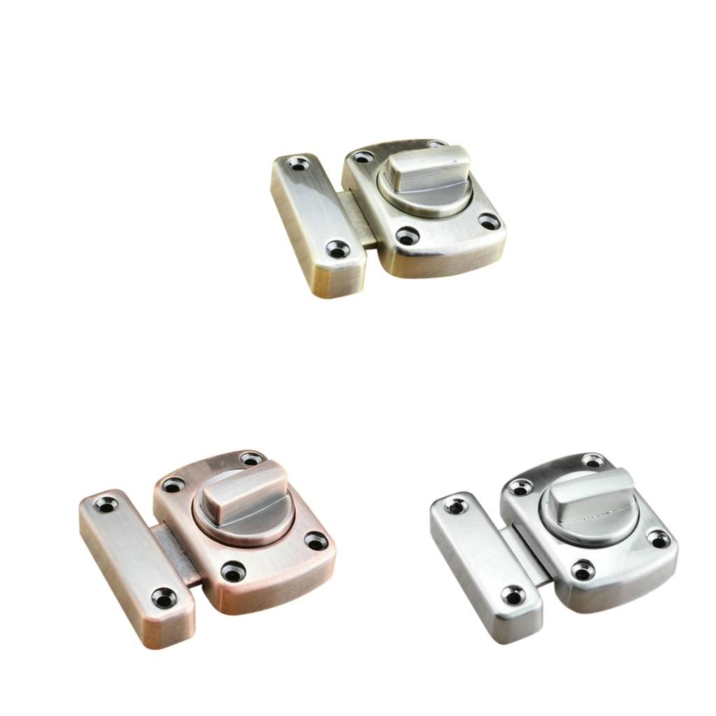 3Pieces Door Turn Bolt Lock Stainless Steel Toilet Privacy Latch Size S
