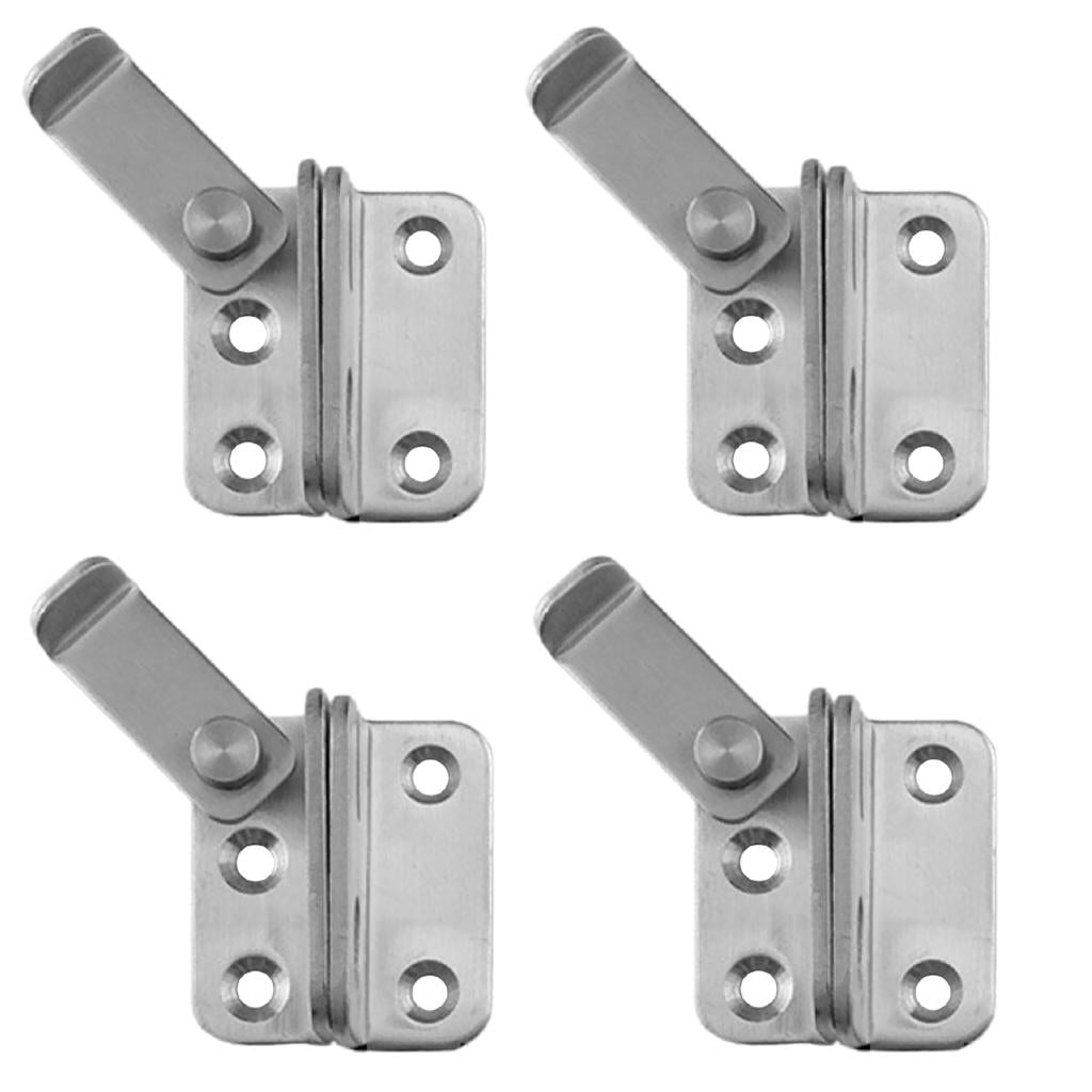 4x Stainless Steel Hasp Cabinet Door Latch Security Lock Hardware Left open