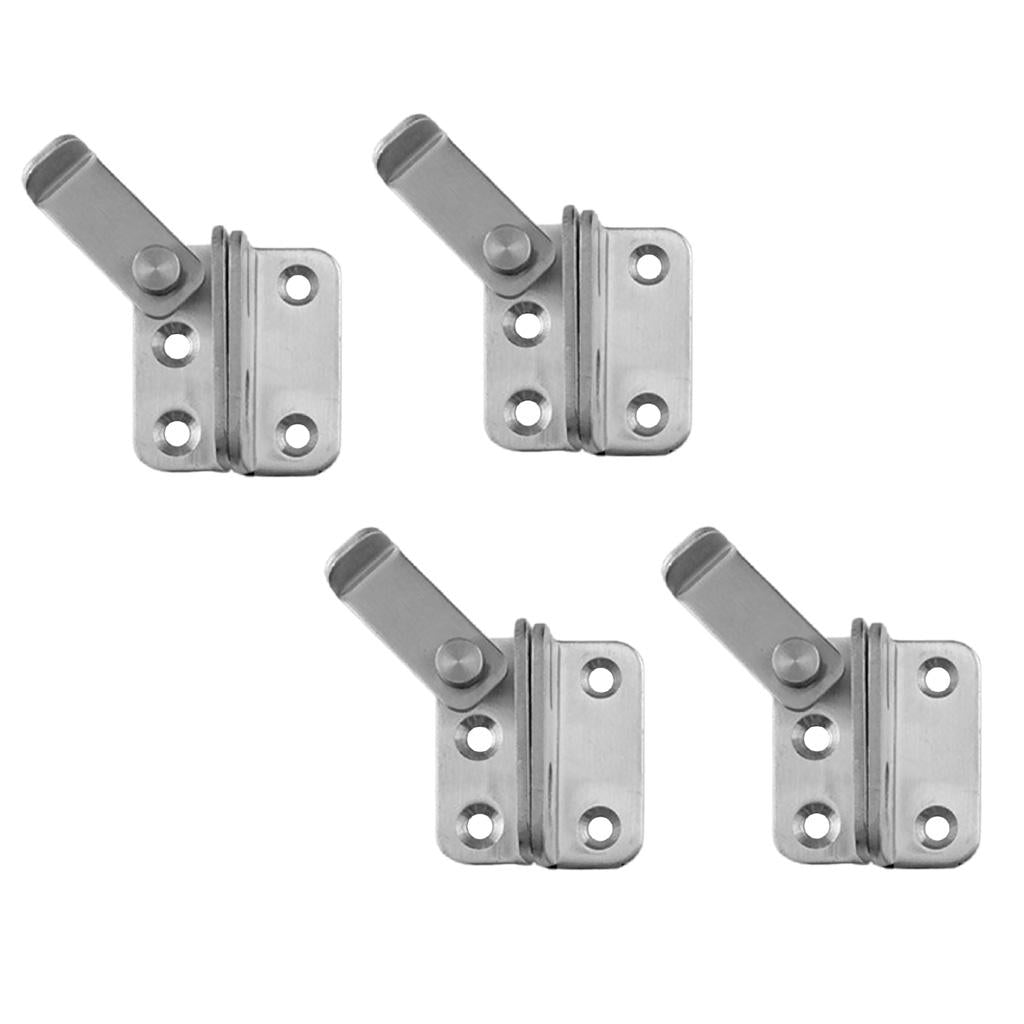 4x Stainless Steel Hasp Cabinet Door Latch Security Lock Hardware Left open