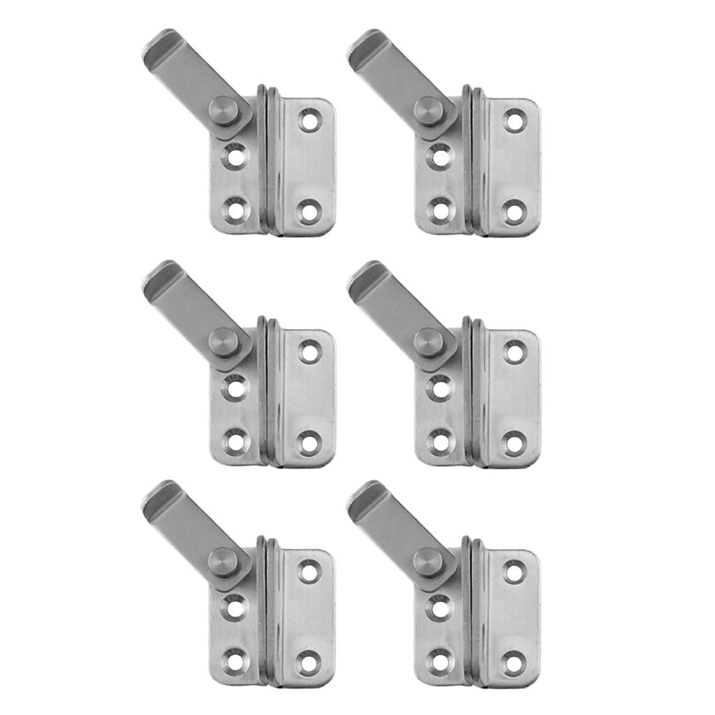 6x Stainless Steel Hasp Cabinet Door Latch Security Lock Hardware Left open