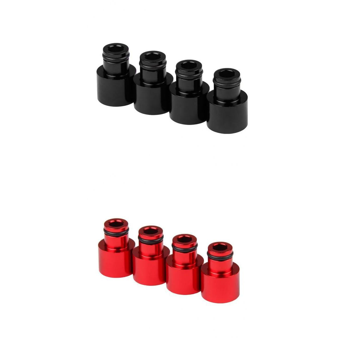 8x Black+Red Fuel Injector Adapter for Acura RDX Injectors B16 B18 D16Z D16Y