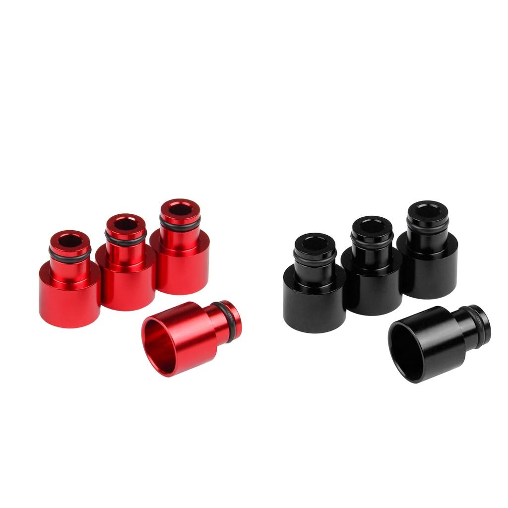 8x Black+Red Fuel Injector Adapter for Acura RDX Injectors B16 B18 D16Z D16Y