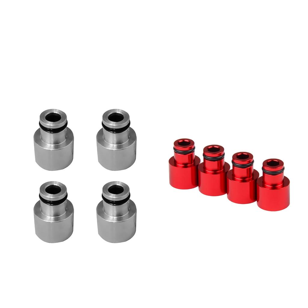 8pcs Red+Sliver Fuel Injector Adapters for Acura RDX B16 B18 D16Z D16Y