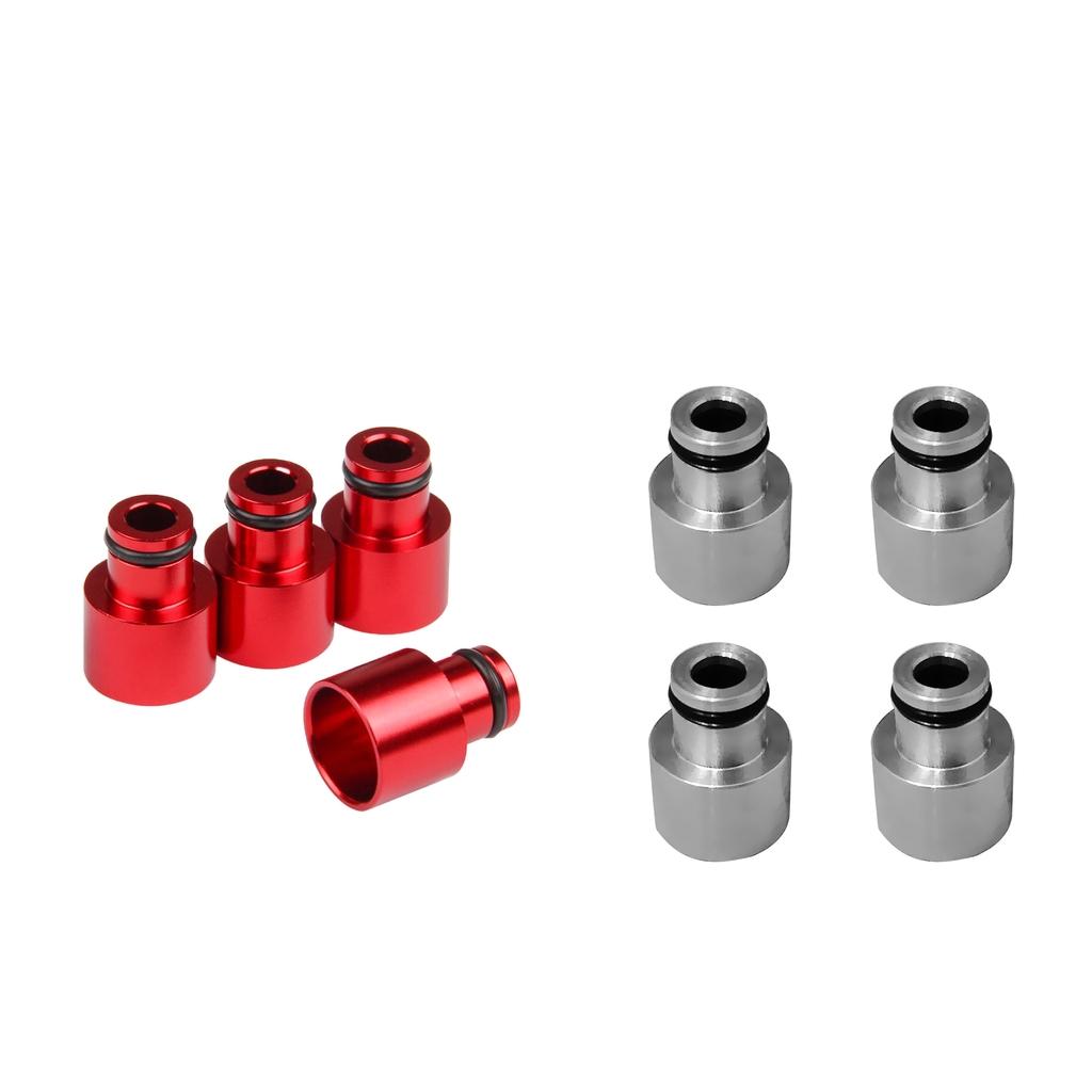 8pcs Red+Sliver Fuel Injector Adapters for Acura RDX B16 B18 D16Z D16Y