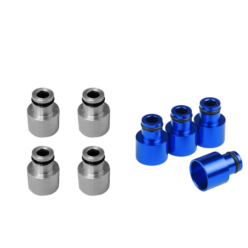 8pcs Blue+Sliver Fuel Injector Adapters for Acura RDX B16 B18 D16Z D16Y