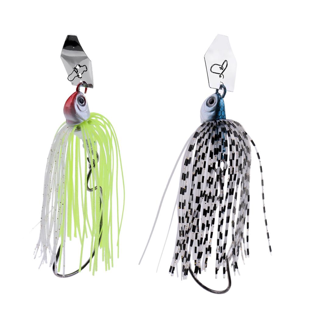 2Pcs Skirt Lures Cheater Swimbaits Spinner Fishing Lures Finesse Chatter