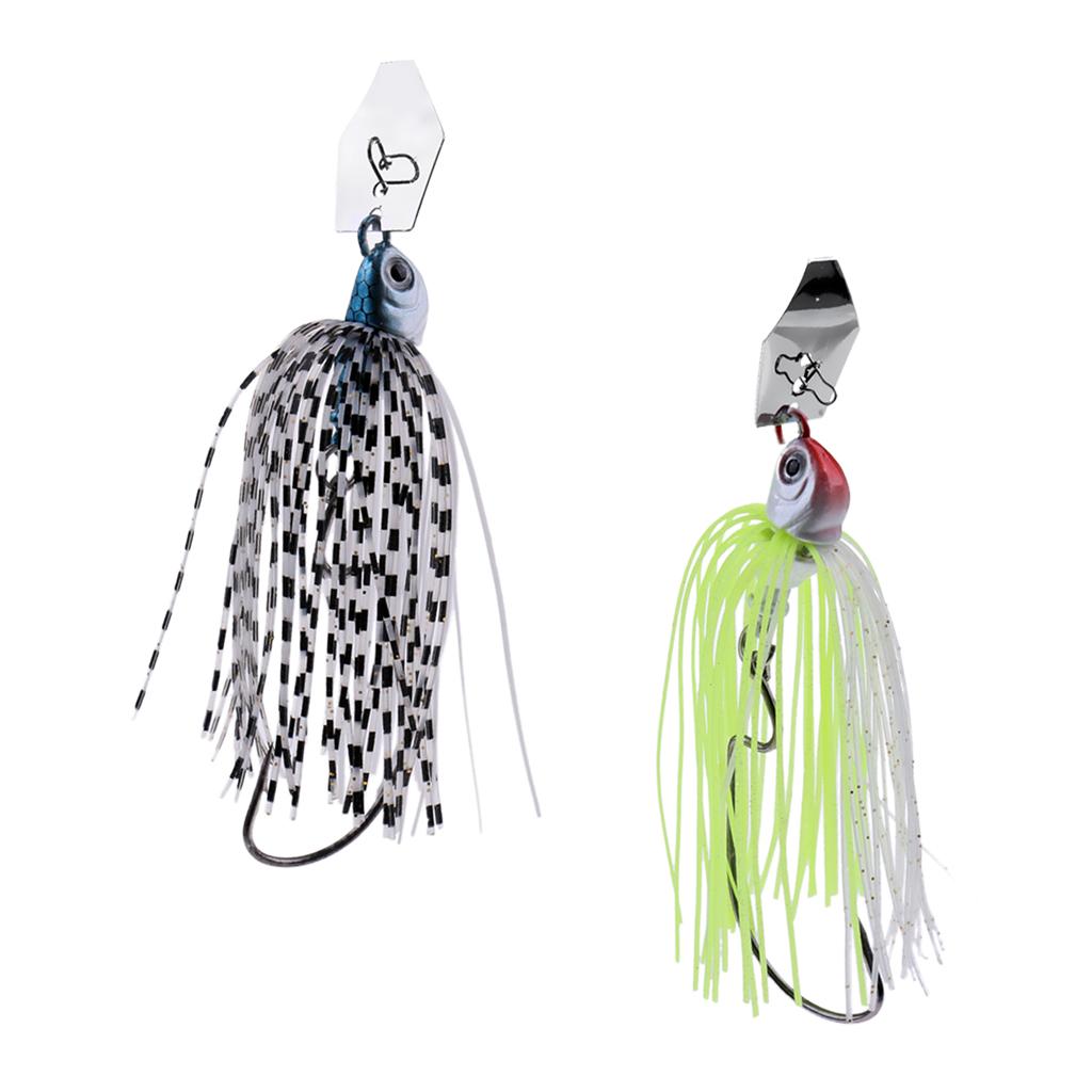 2Pcs Skirt Lures Cheater Swimbaits Spinner Fishing Lures Finesse Chatter