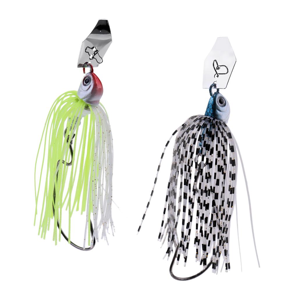 2Pcs Skirt Lures Cheater Swimbaits Spinner Fishing Lures Finesse Chatter