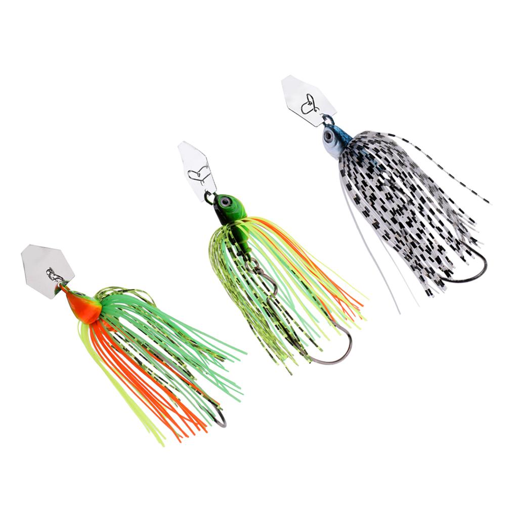 3Pcs Skirt Lures Cheater Swimbaits Spinner Fishing Lures Finesse Chatter