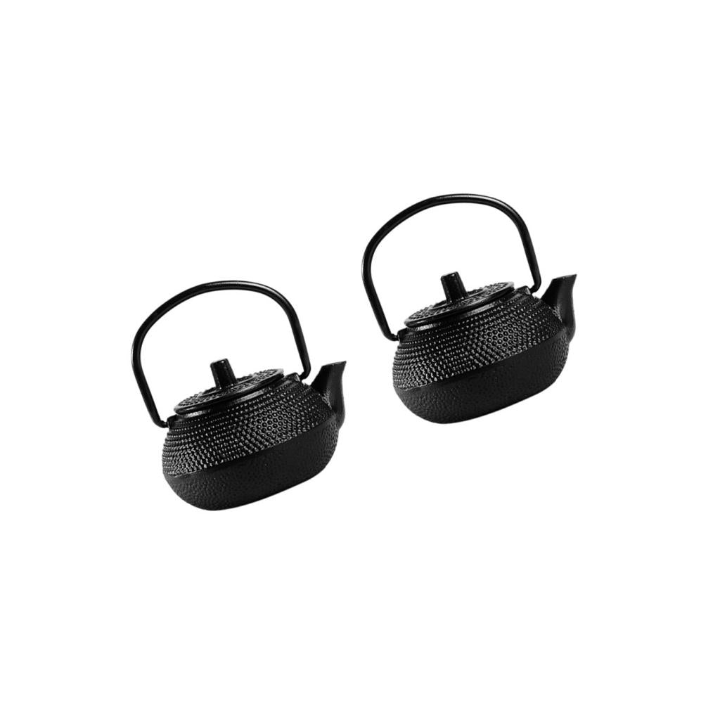 2 pieces Japanese Style Cast Iron Kettle Tetsubin Teapot Mini Tea Pot 50ml