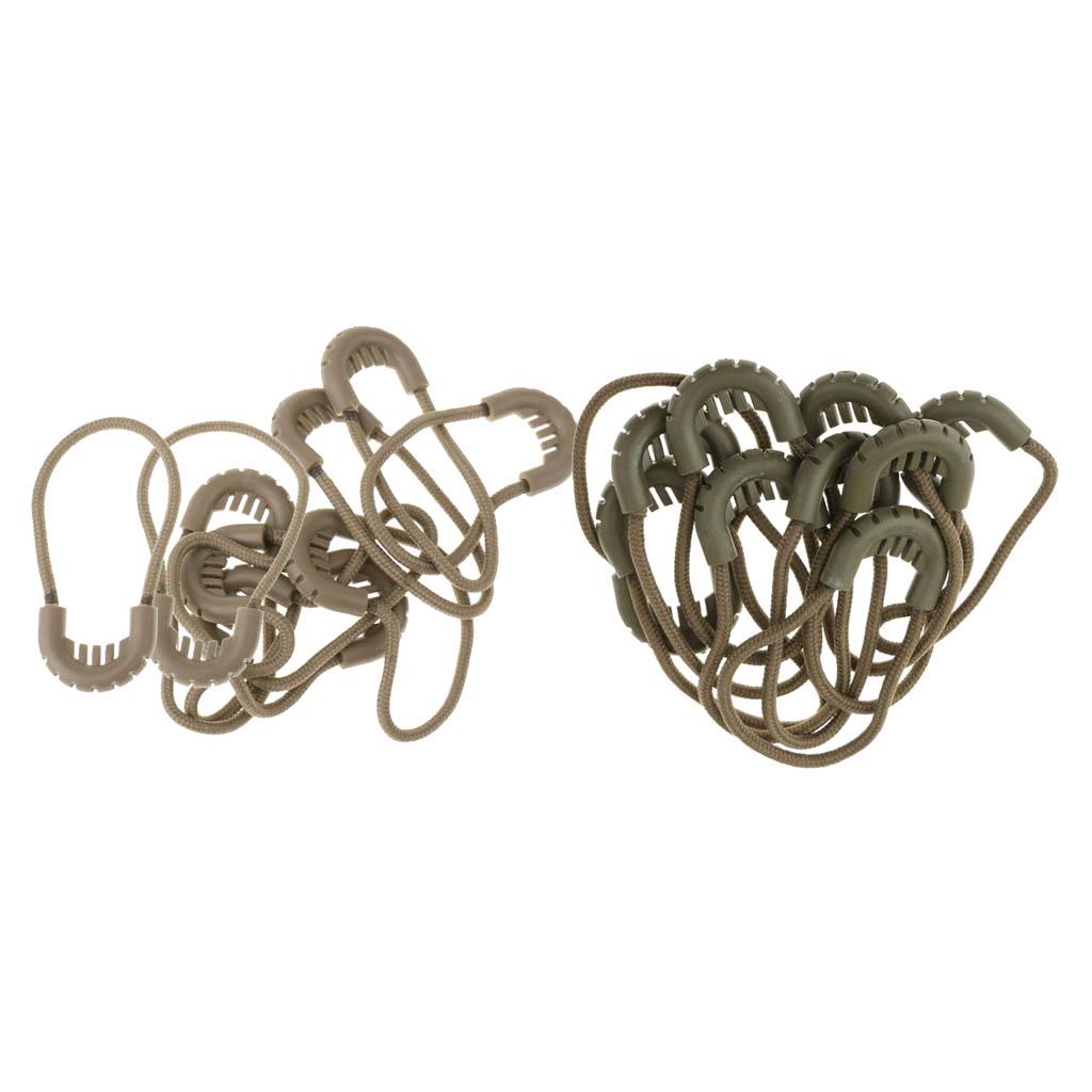 20pcs Zipper Pulls Cord Rope Ends Lock Zip Fastener For Jacket/Clothing/Bags