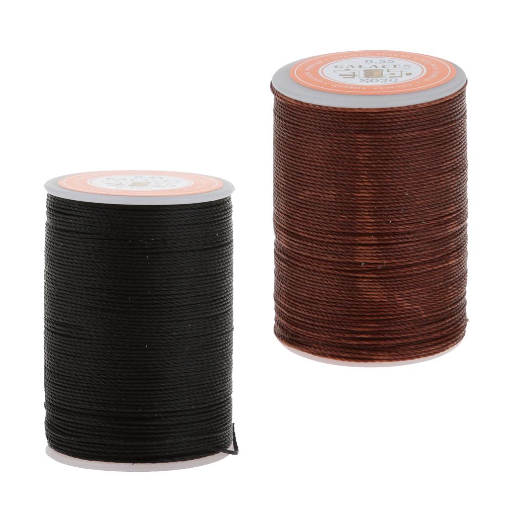 2pcs 0.55mm Leather Sewing Waxed Wax Thread Hand DIY Stitching Cord Craft