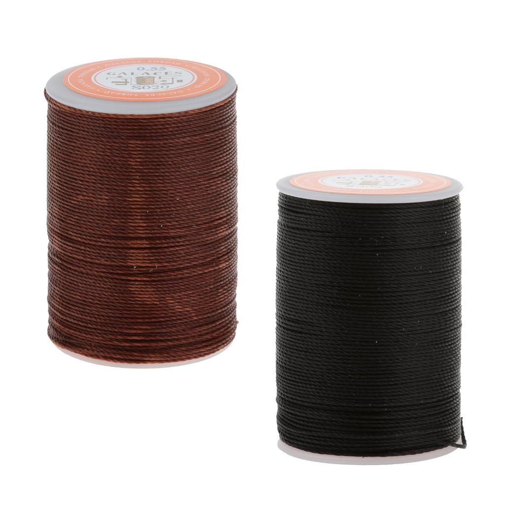 2pcs 0.55mm Leather Sewing Waxed Wax Thread Hand DIY Stitching Cord Craft
