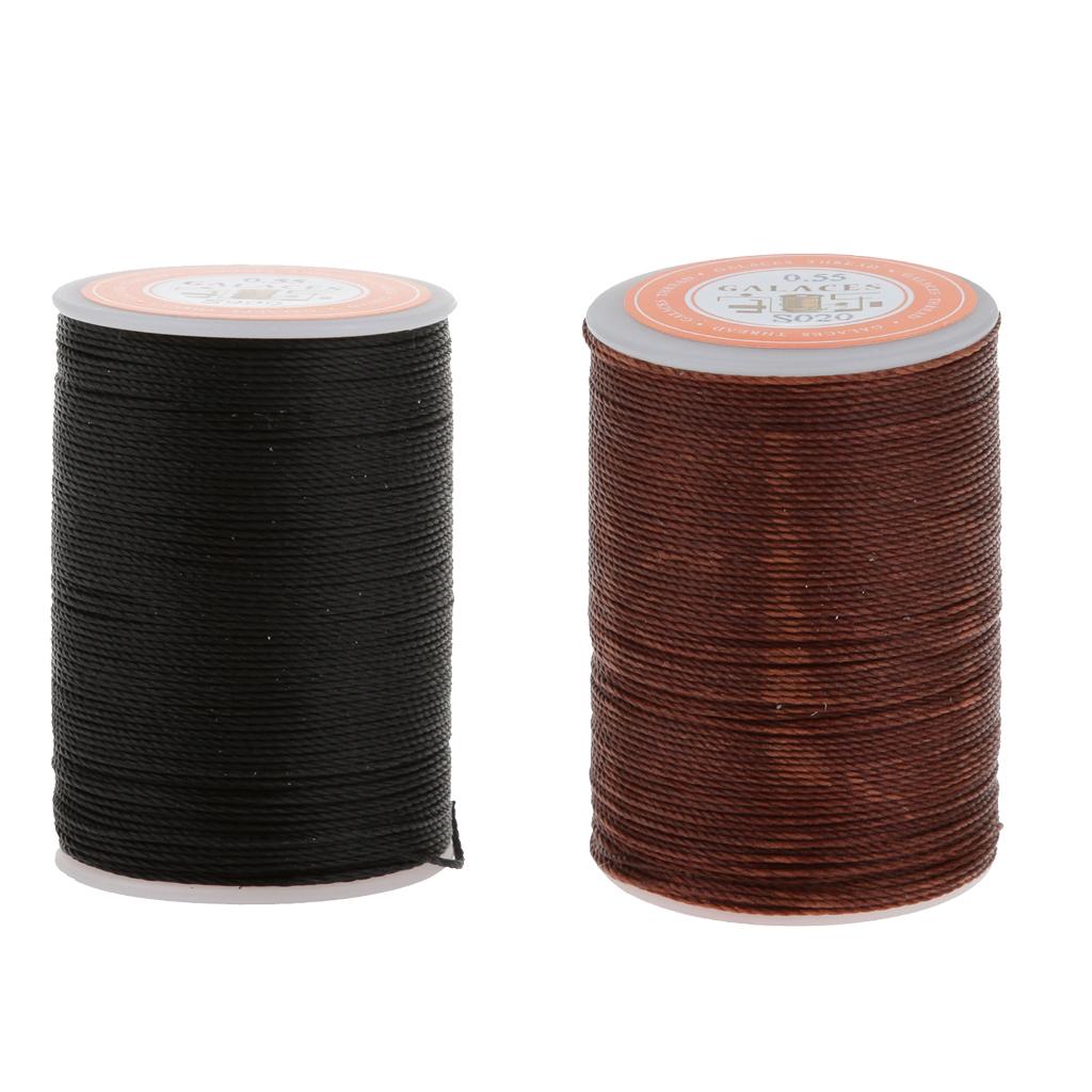 2pcs 0.55mm Leather Sewing Waxed Wax Thread Hand DIY Stitching Cord Craft