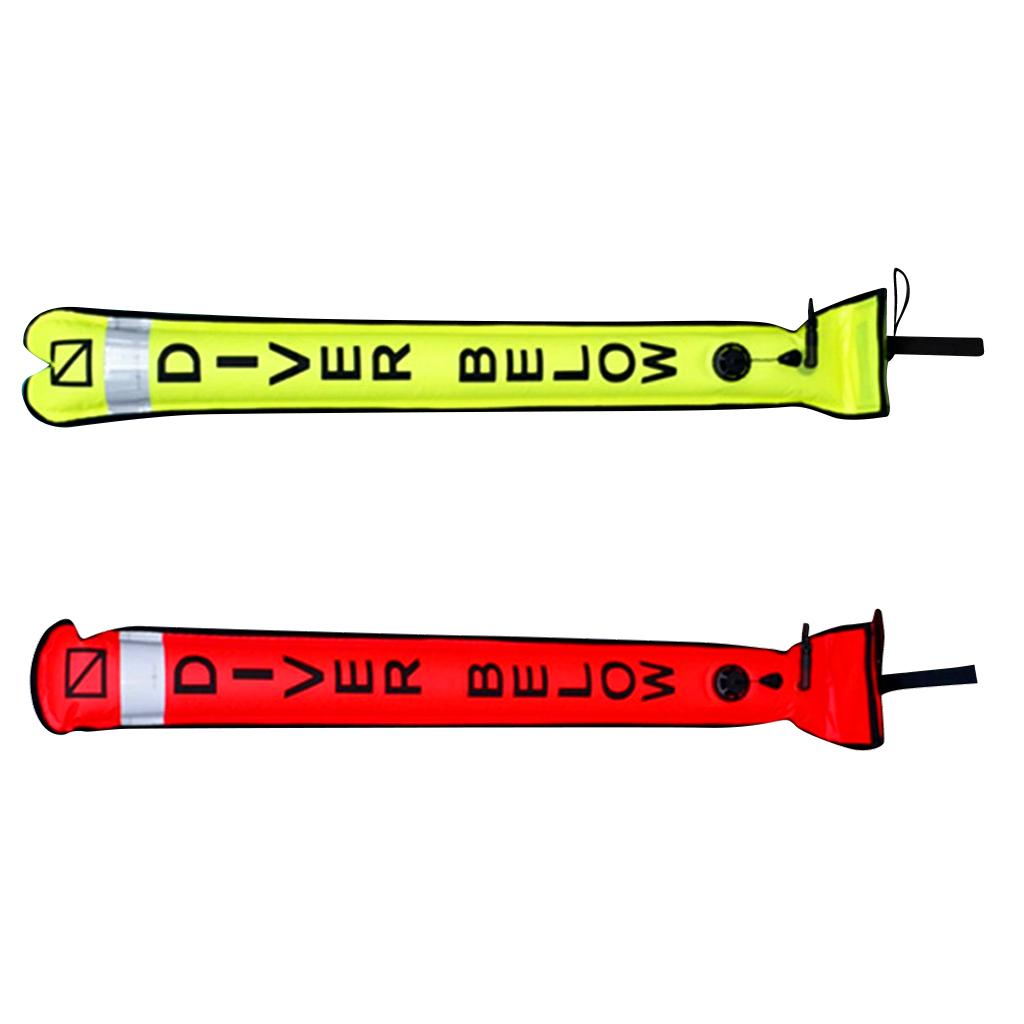 2 Pieces Scuba Diving Diver SMB Surface Marker Buoy Tube & Reflective Tape