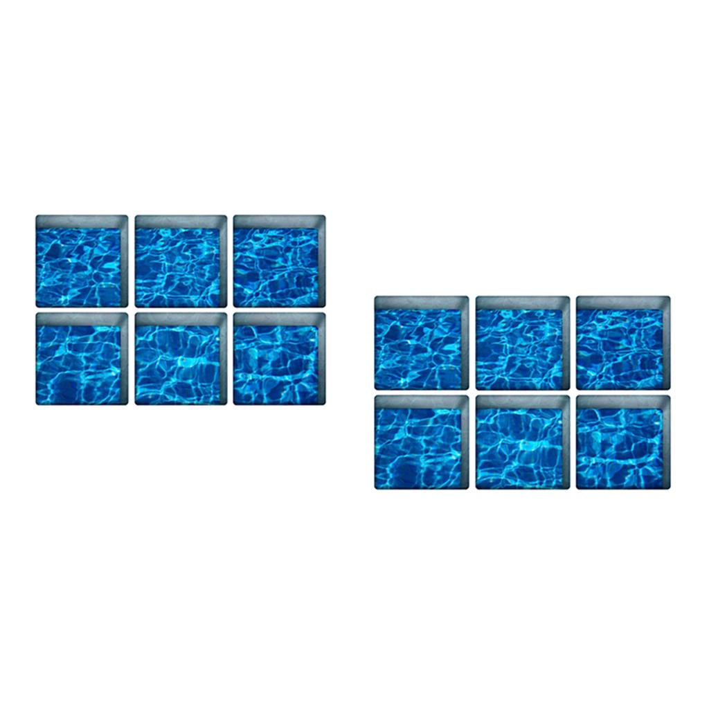 3D Self-adhesive Bathtub Non Slip Appliques Stickers Decals Tub Tattoos Set