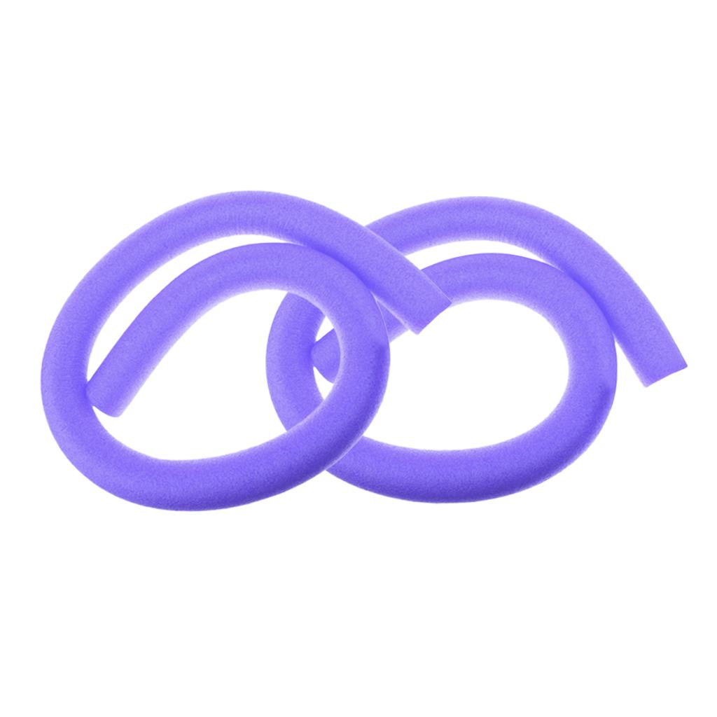 2 Pieces Swimming Pool Noodles Hollow Foam Kids Adult Swim Float Aid Purple