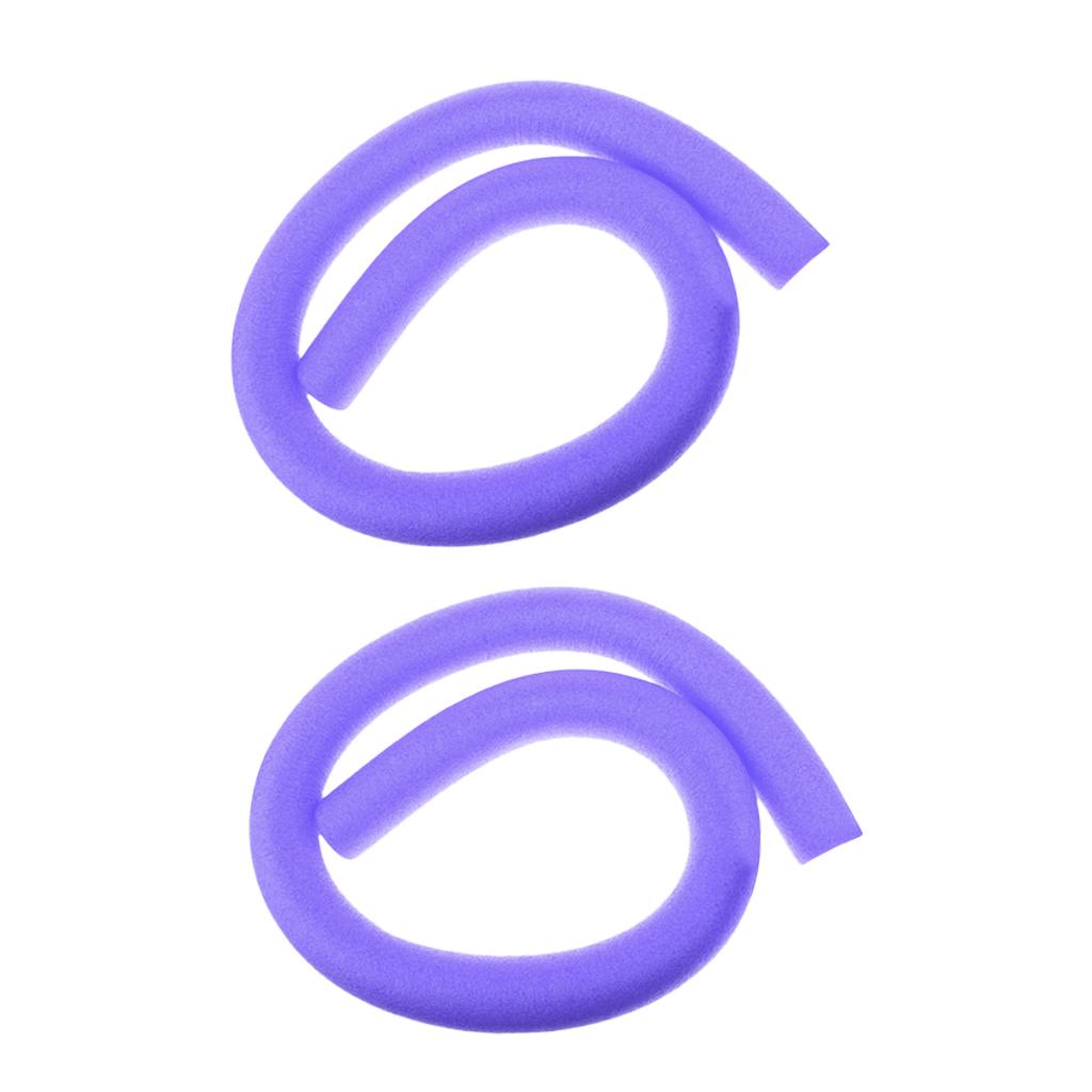 2 Pieces Swimming Pool Noodles Hollow Foam Kids Adult Swim Float Aid Purple