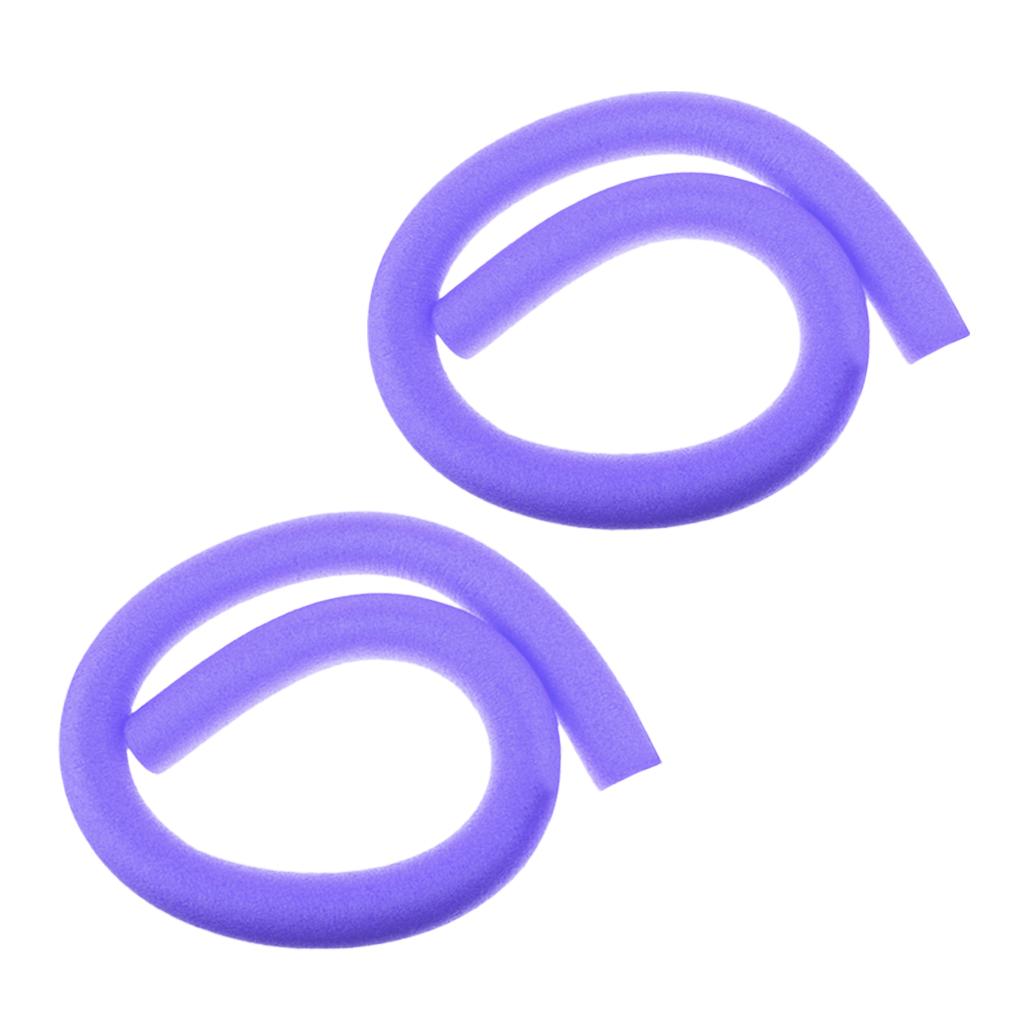 2 Pieces Swimming Pool Noodles Hollow Foam Kids Adult Swim Float Aid Purple