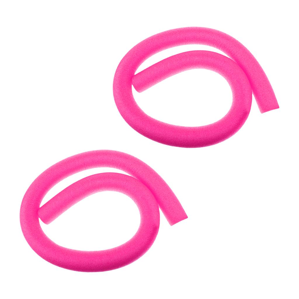 2 Pieces Swimming Pool Noodles Hollow Foam Kids Adult Swim Float Aid Pink
