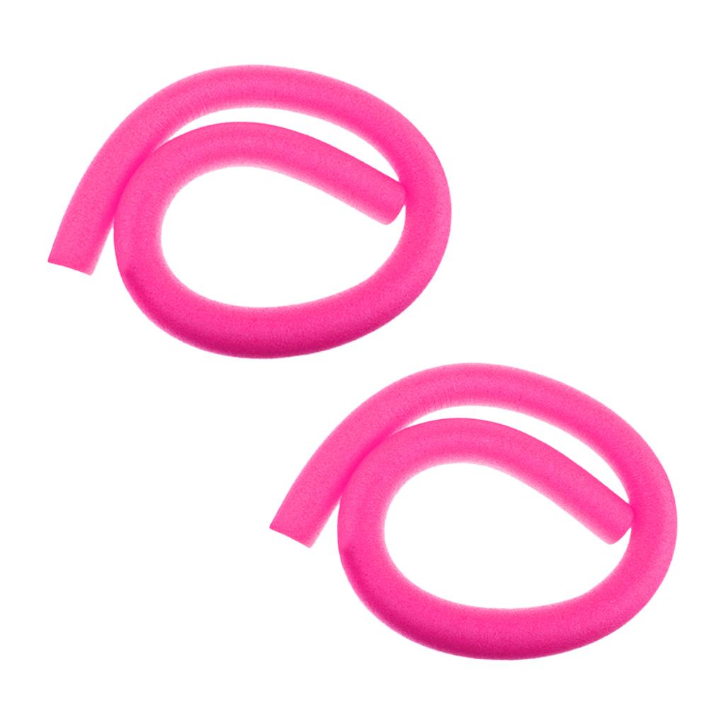 2 Pieces Swimming Pool Noodles Hollow Foam Kids Adult Swim Float Aid Pink
