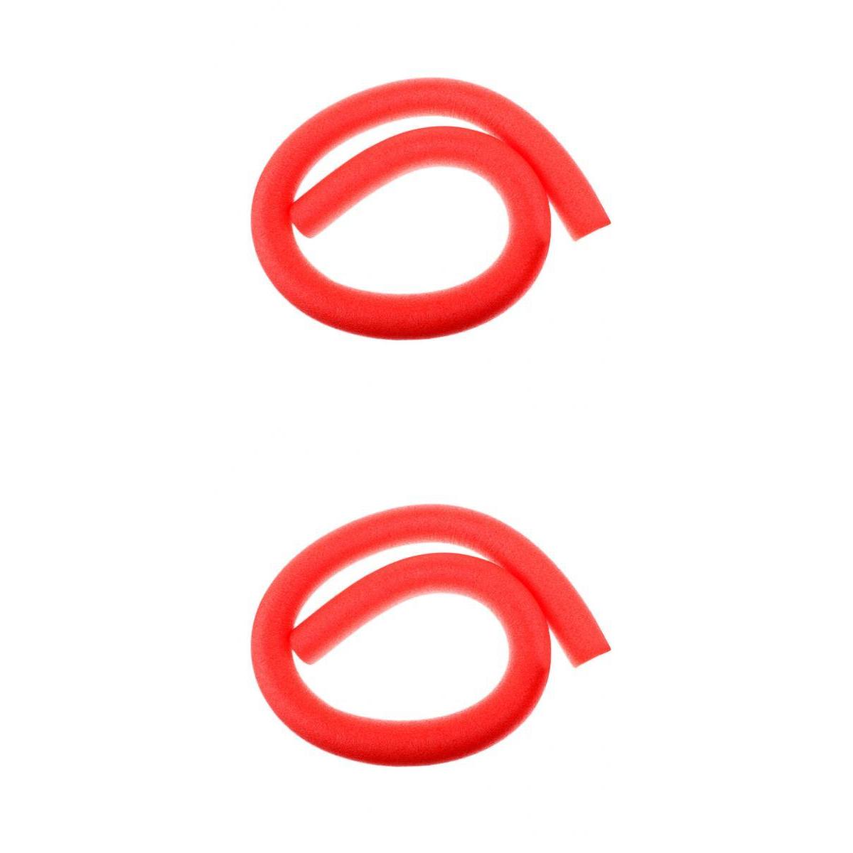 2 Pieces Kids Adult Swimming Pool Noodle Hollow Solid Foam Swim Float Red