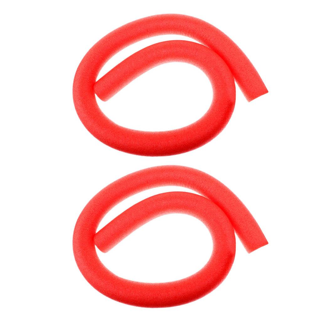 2 Pieces Kids Adult Swimming Pool Noodle Hollow Solid Foam Swim Float Red