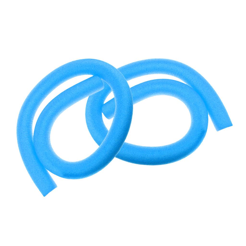2 Pieces Kids Adult Swimming Pool Noodle Hollow Solid Foam Swim Float Blue