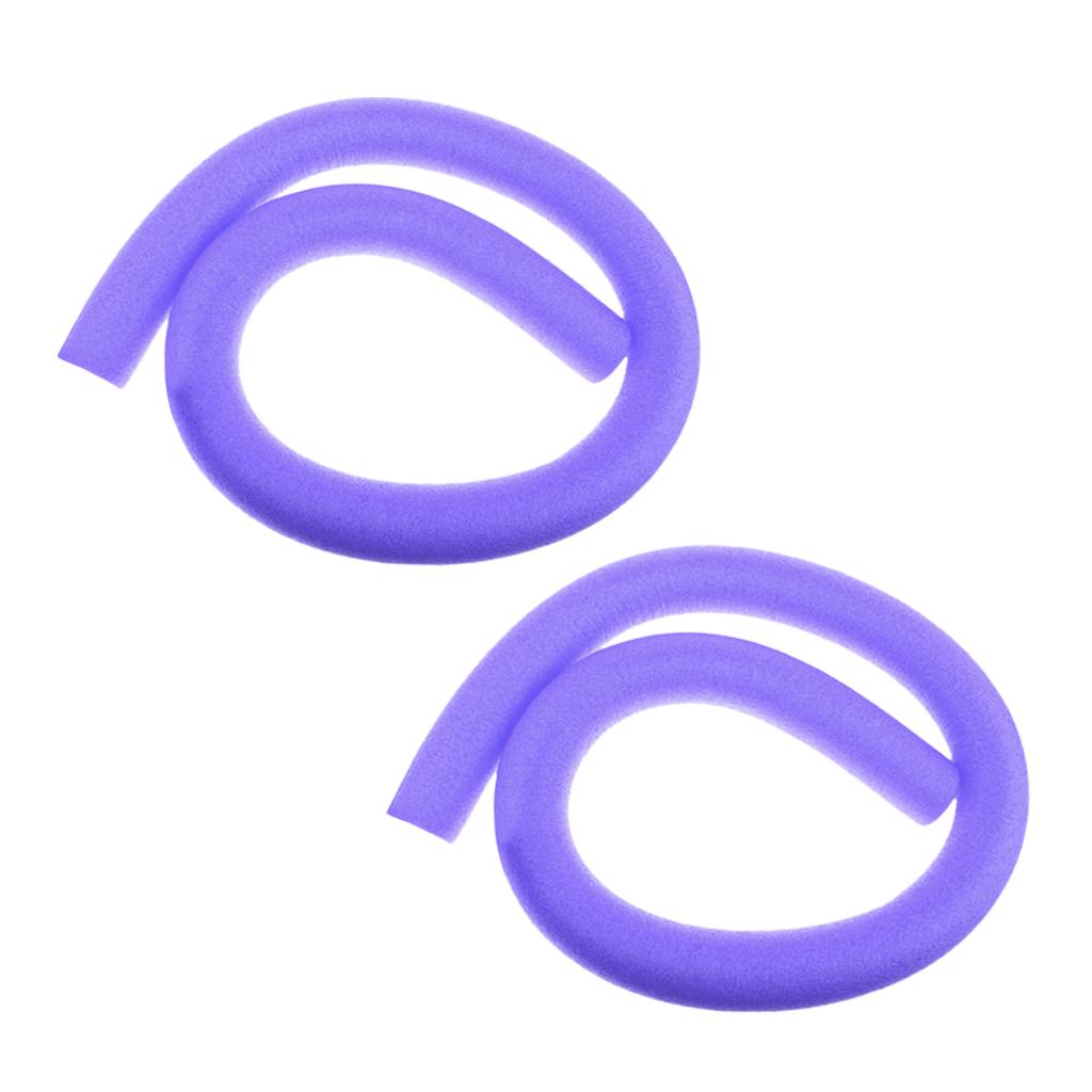 2 Pieces Kids Adult Swimming Pool Noodle Hollow Solid Foam Swim Float Purple
