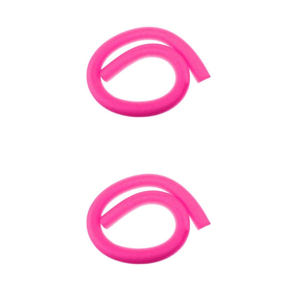 2 Pieces Kids Adult Swimming Pool Noodle Hollow Solid Foam Swim Float Pink
