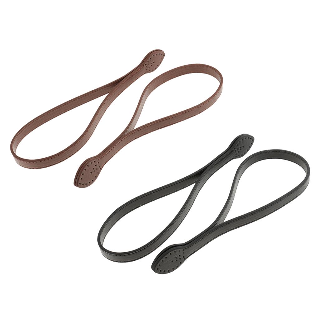 2 Pair DIY Pu Leather Purse Bag Handle Replacement Straps