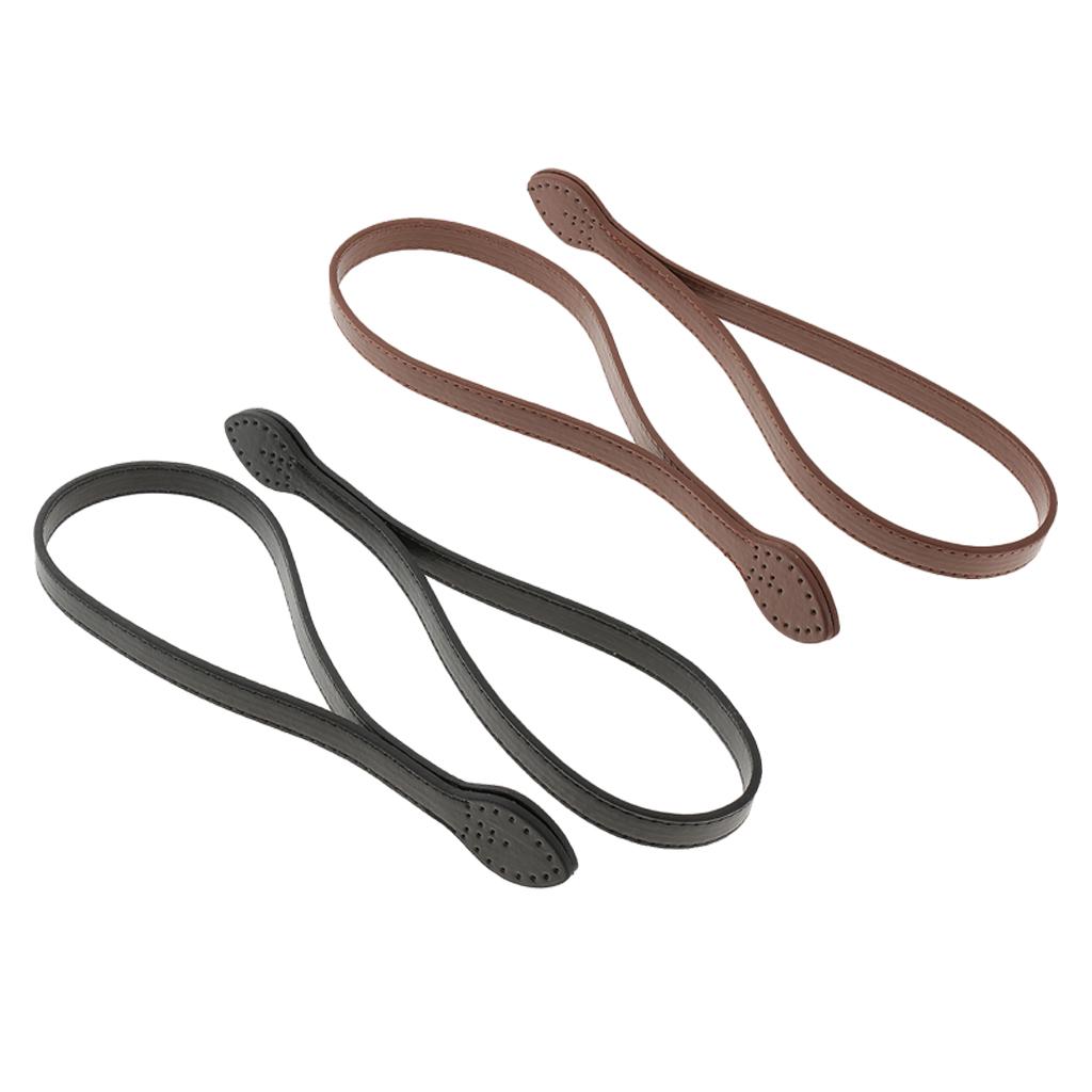 2 Pair DIY Pu Leather Purse Bag Handle Replacement Straps